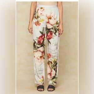 New Designer Like Floral Wide Leg Pants - M/L